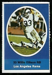 1972 Sunoco Stamps      299     Willie Ellison